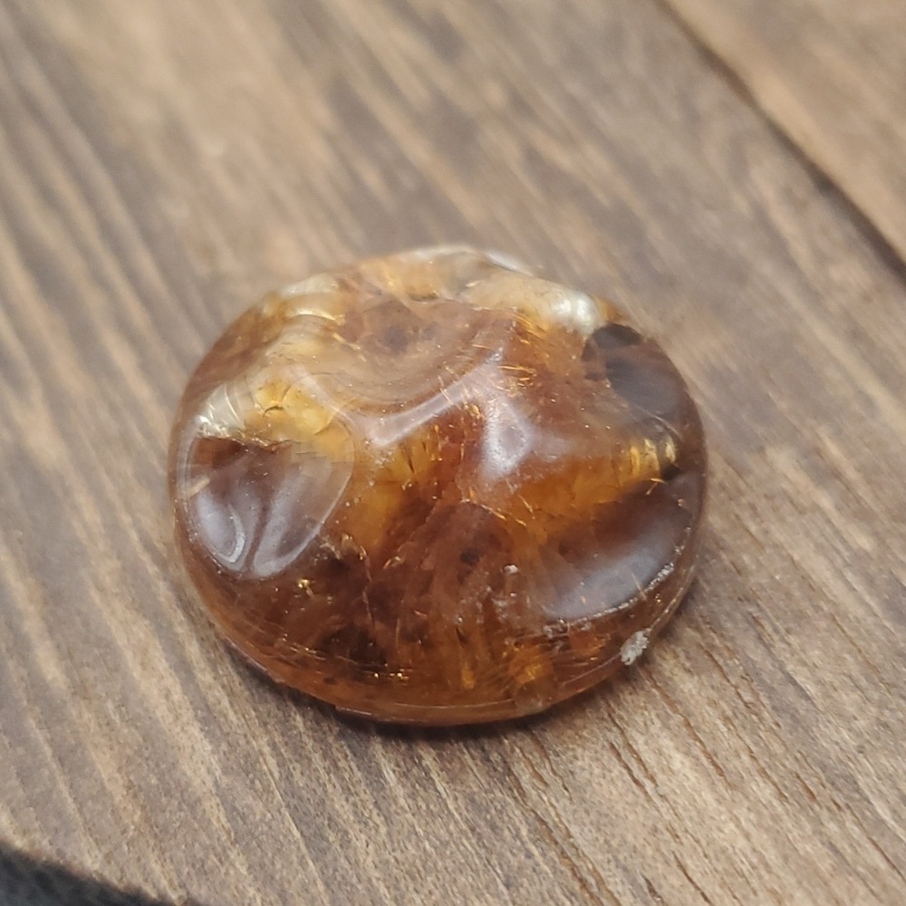 Baltic amber faux cabochon for jewelry making crafters artists